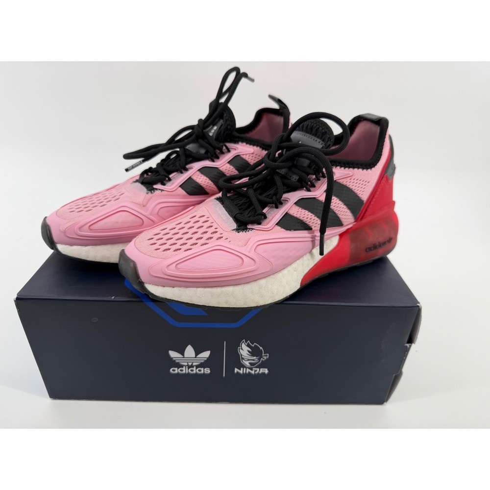 Adidas Ninja ZX 2K Boost True Pink Core Black Scarlet FZ0454 Mens 4 Womens 5.5